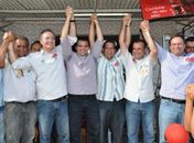 Ex-prefeito João Sebastião, Renan, Ricardo Nezinho, Seninha, Dr. Aurelino e Luciano Barbosa