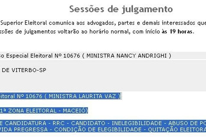 Pauta desta quinta-feira (04)