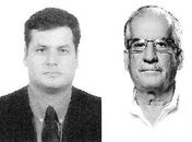 Manuel Valente (PP) e o pai e candidato a vice-prefeito  na mesma chapa, José Rubem (PSDB), 