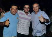 0s tucanos James Ribeiro e França Junior com o senador peemedebista Renan