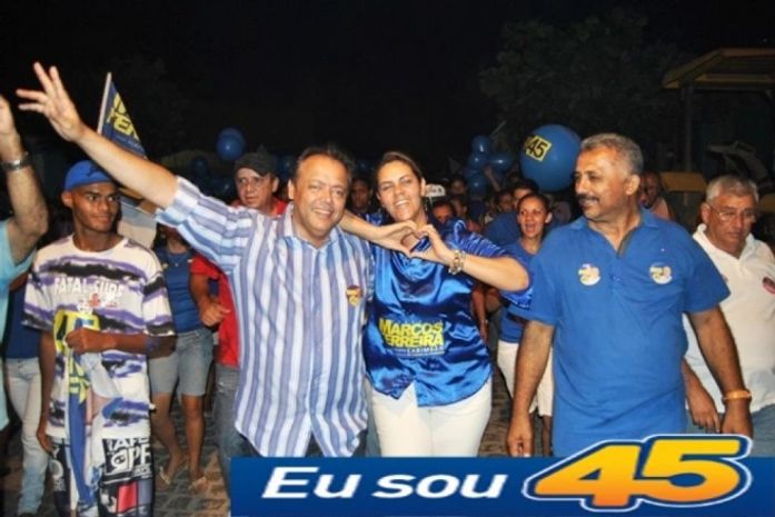 Marcos Ferreira e sua vice