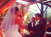 Camila Rodrigues se casa com Roberto Costa em cerimônia evangélica