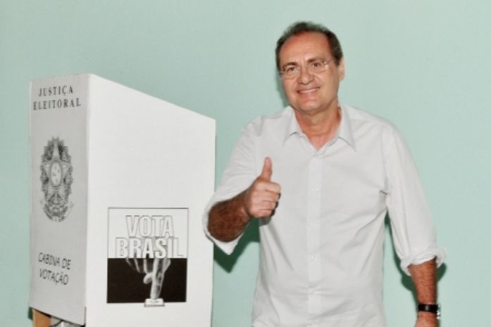 Senador Renan votou no final da tarde de ontem sinalizando que estava tudo bem com o PMDB alagoano no pleito deste ano