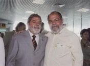 O ex-presidente Lula e o jornalista e fundador do PT, Adelmo dos Santos