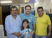 Vice Targino, Renan e o prefeito tucano James
