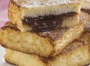 Sanduíche de rabanada e Nutella no lanche do Dia das Crianças