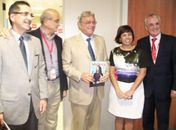 Equipe do Governo de Alagoas e equipe Avianca. (Luiz Otávio, secretário do Planejamento e Desenvolvimento Econômico - German Efromovich, presidente do Conselho da Avianca ? Teotonio Vilela Filho, governador de Alagoas ? Danielle Novis, secretária de Estad