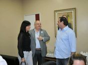 Com presidente Omar Coelho fez uma visita Rachel ao prefeito Luciano Barbosa