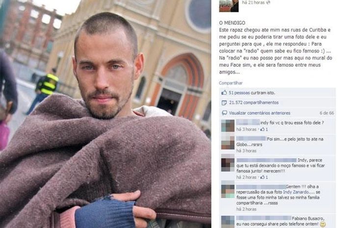 Mendigo que ficou famoso na internet é internado em clínica de SP