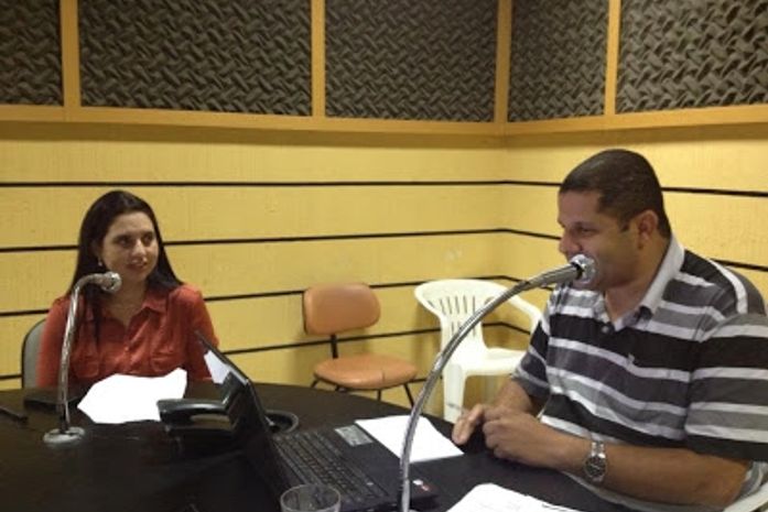 Pauline Pereira na rádio Novo Nordeste com Paulo Marcelo