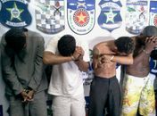 Acusados foram apresentados à imprensa