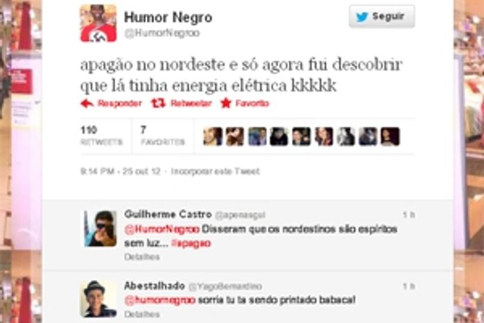 Com apagão, preconceito contra nordestino surge na web