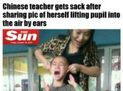 Professora é demitida após levantar aluno pelas orelhas na China