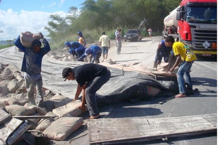A carga foi saqueada