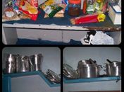 Prateleiras não têm alimentos para serem servidos na merenda