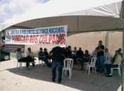 Ato do Sindpol denuncia truculência da Força Nacional