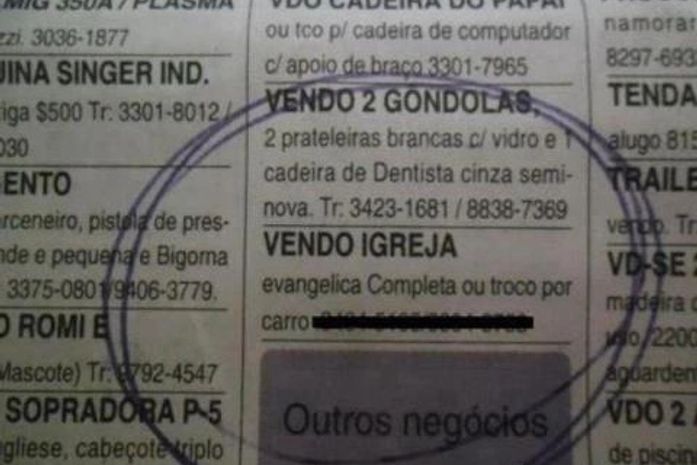 Vendo igreja