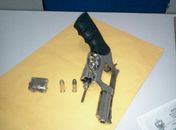 Arma apreendida com o acusado