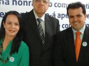 Marié Miranda , dr.Pedreira Franco e Marcelo Brabo