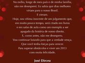 Em cartão de Natal, José Dirceu diz ser 'vítima inocente'