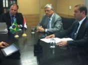 Em Brasilia, Ministro fernando Bezerra com Téo e |Marcos Fireman