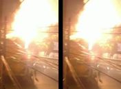 Momento da explosão