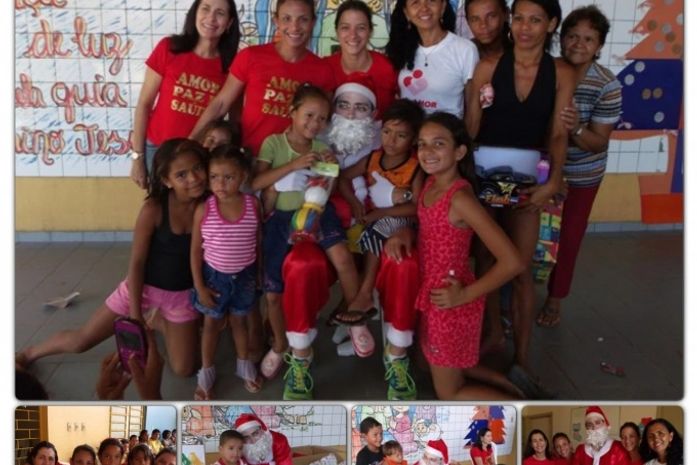Papai Noel da Fit Arena distribuiu presentes