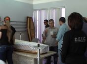 Família no velório de Maria Amélia