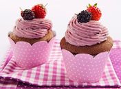 Cupcake de frutas cristalizadas com aroma de baunilha