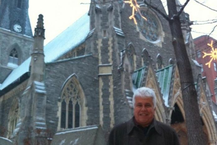 Thomaz Nonô no gelo do Canadá.