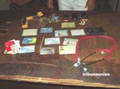 Material apreendidos com os menores 