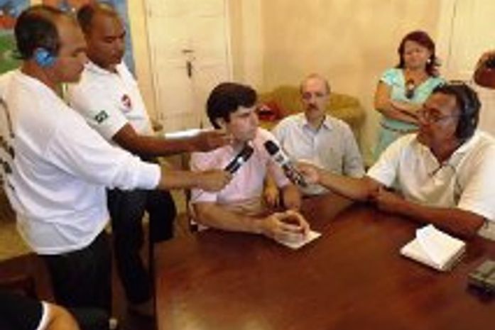 Entrevista coletiva do prefeito de Penedo.
