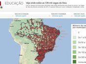 Mais de dois terços das vagas do Sisu estão no NE e no SE