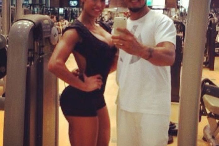 No domingo, Gracy Barbosa vai a academia com Belo