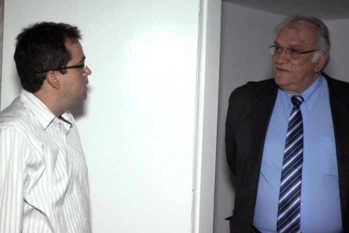 Presidente do TJ, José Carlos Malta Marques e o diretor executivo do CadaMinuto, Carlos Melo