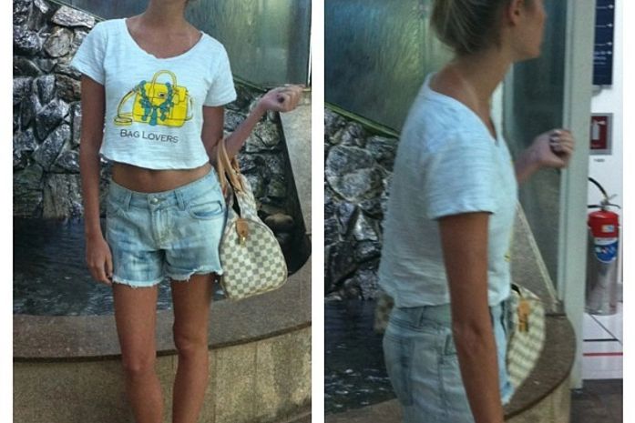 Bárbara Evans escolhe look que realça sua magreza