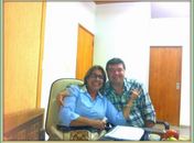 Celia Rocha e o presidente do ASA, Jotinha Alexandre