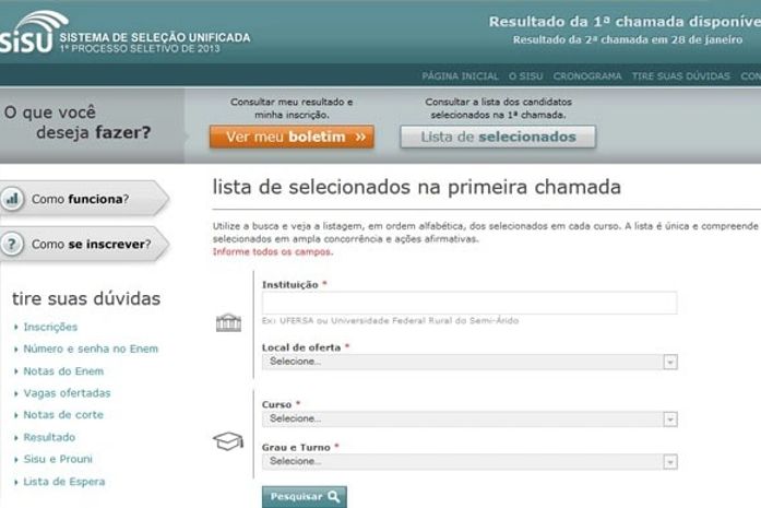 Cotistas são quase metade dos candidatos inscritos no Sisu, diz MEC