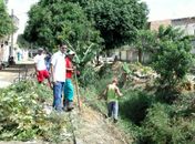 Mutirão faz limpeza de galerias em bairro de Satuba