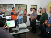 Reunião no prédio da Semarh entre componentes da Comdec e da Semarh