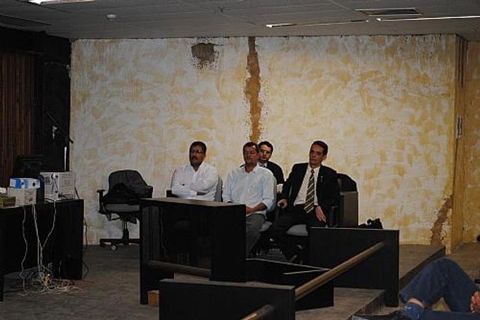 Júnior e Jorge Pagão durante julgamento