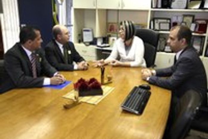 Maxwell, Cavalcante, Regina Miki e Marcello Barros na reunião em Brasília