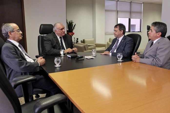 Eduardo Andrade, presidente José Carlos Malta, Herbert Carvalho e Guido Palmeira