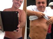 Apresentador Gugu posta foto com a barriga chapada.Veja detalhes