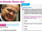 Internautas fazem abaixo-assinado contra a eleição de Renan