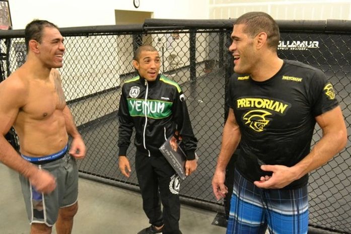 José Aldo, Minotouro e Pezão treinam juntos em Las Vegas antes do UFC