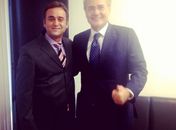 O vice-prefeito de Arapiraca Yale Fernandes e o senador Renan.