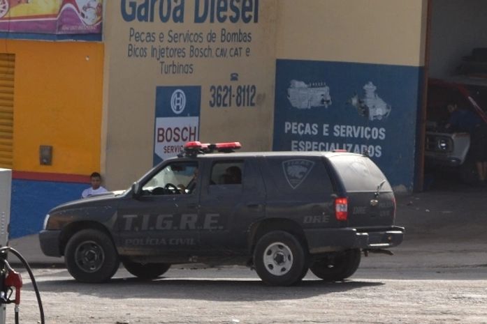 Viatura do Tigre em Santana do Ipanema, hoje pela manhã