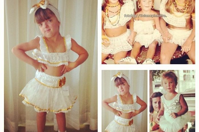 Ticiane Justus compara foto sua de outros carnavais com Rafinha: 'Tal mãe, tal filha'