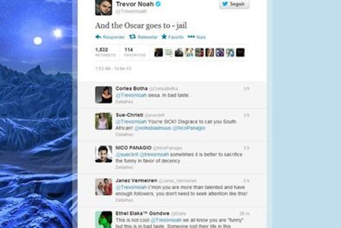 Comediante faz piada com prisão de Oscar Pistorius e é criticado no Twitter